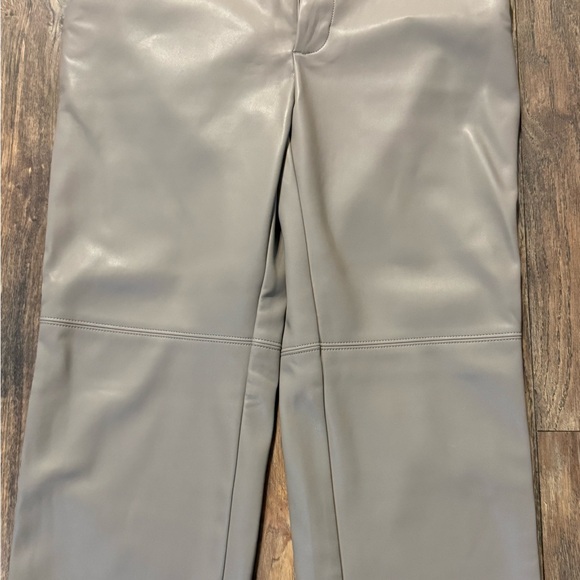 Banana Republic Vegan Leather Pants in light tan - Picture 6 of 10